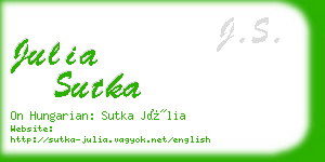 julia sutka business card